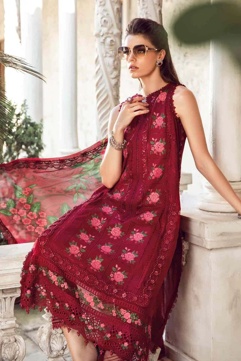 LAWN 3PC EMBROIDERED SHIRT WITH DIGITAL PRINTED DUPATTA-518