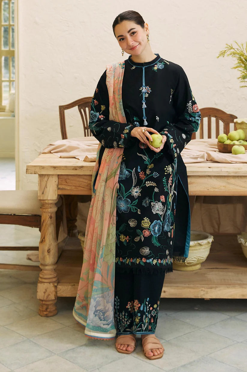 Lawn  3PC  Embroidered Shirt With Printed Dupatta-374