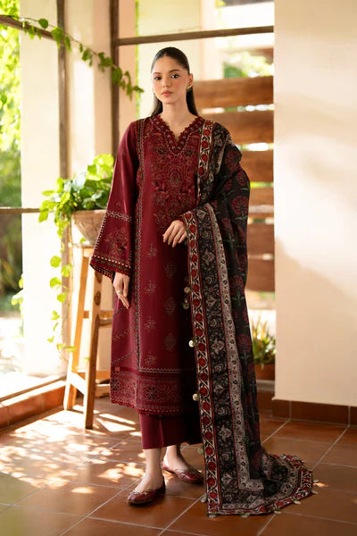 Lawn-3PC Embroidered With Digital Printed Dupatta-1010