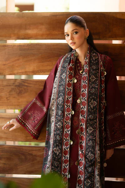 Lawn-3PC Embroidered With Digital Printed Dupatta-1010