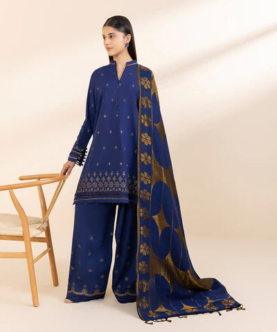 Lawn-3PC Embroidered With  Digital Printed  Dupatta- 1001