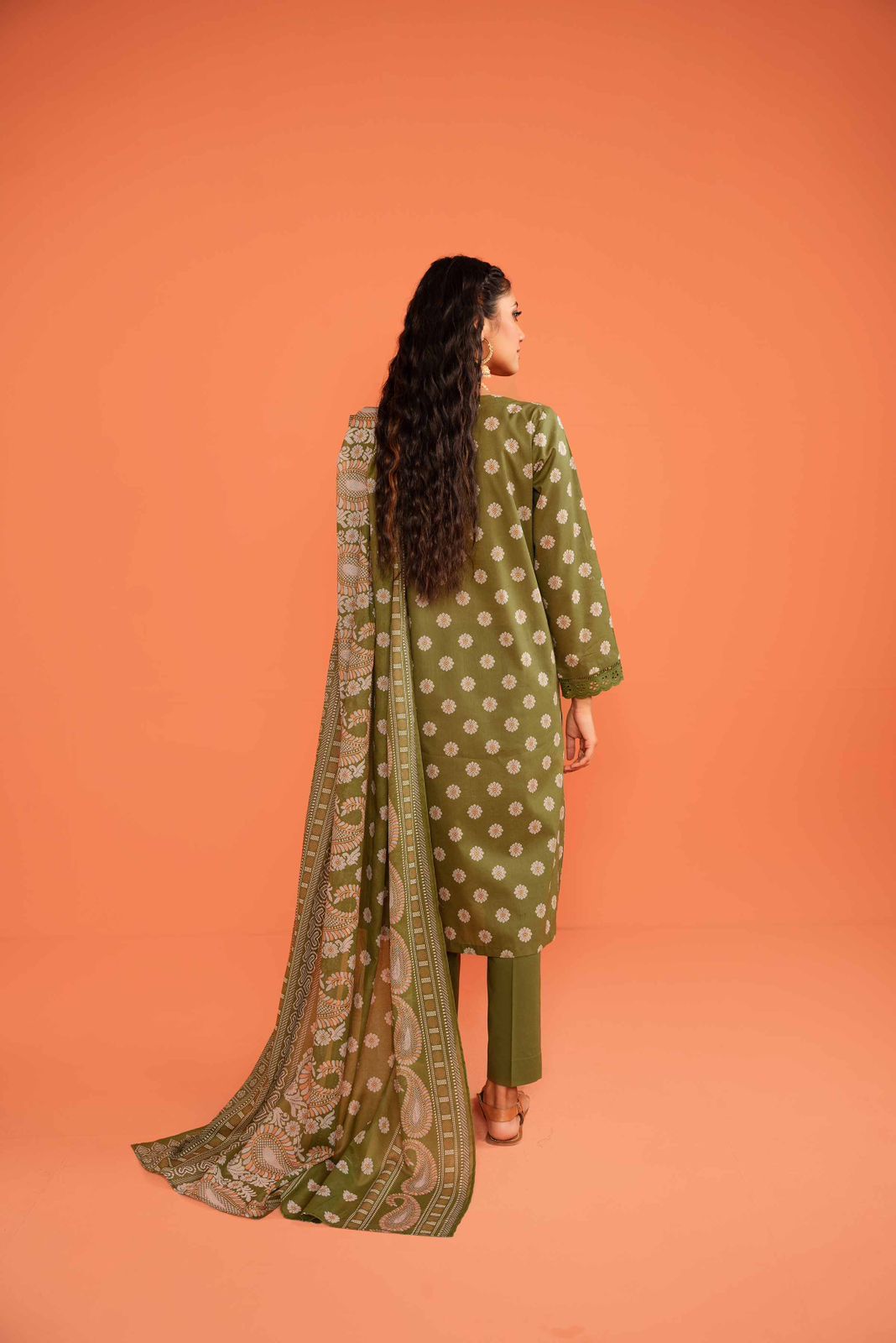 Lawn 3PC  Printed with Printed Voile Dupatta-753