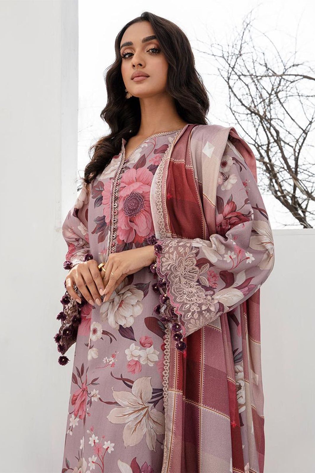 Lawn 3PC Printed Shirt With Voile Printed Dupatta-764