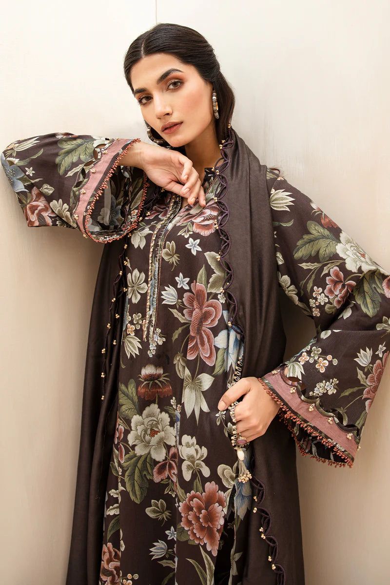 Lawn 3PC  Printed Shirt With Voile Printed Dupatta-767