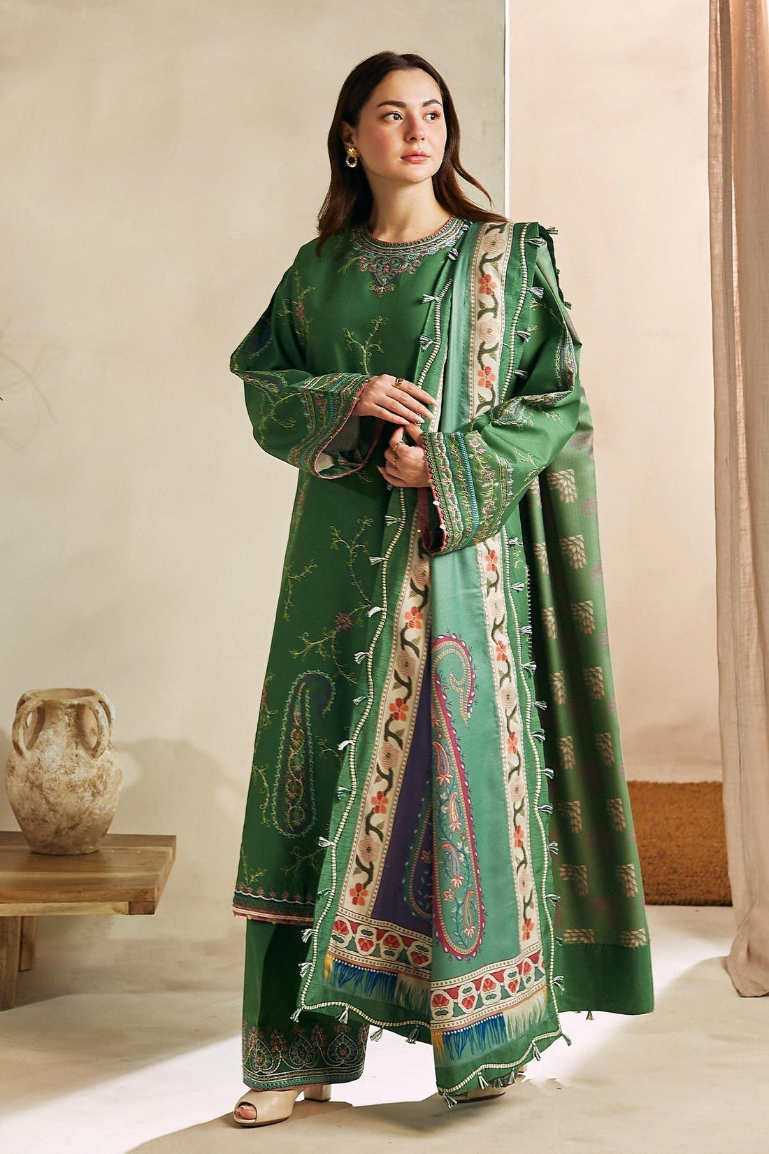 Lawn-3PC Embroidered with Digital Printed Dupatta-1141