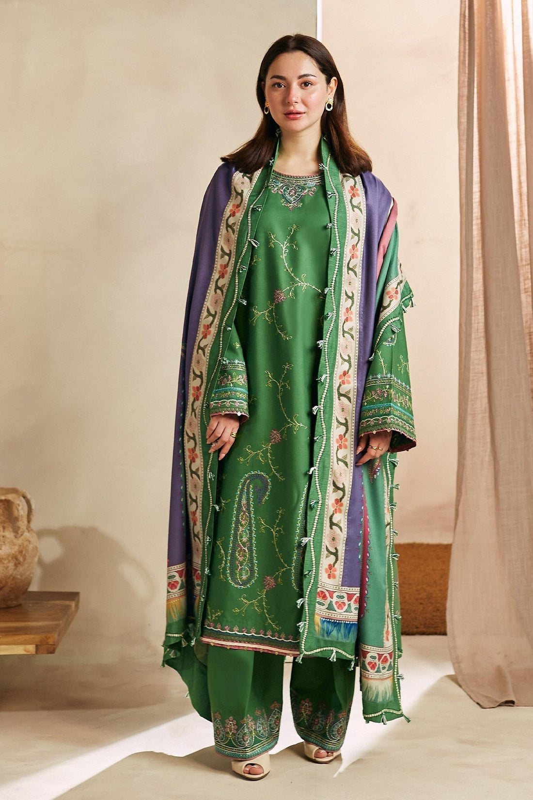 Lawn-3PC Embroidered with Digital Printed Dupatta-1141