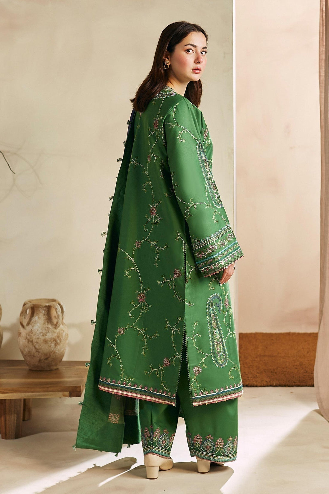 Lawn-3PC Embroidered with Digital Printed Dupatta-1141