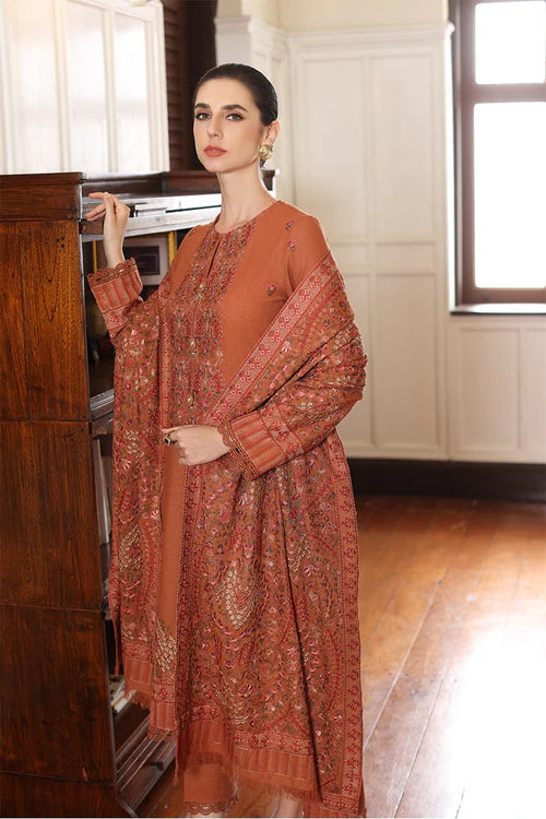 Dhanak 3PC Embroidered With Dhanak Shawl Embroidered-188