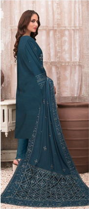 Sapphire Studio Karandi 3PC Embroidered With Lasercut Karandi Shawl Embroidered-2100