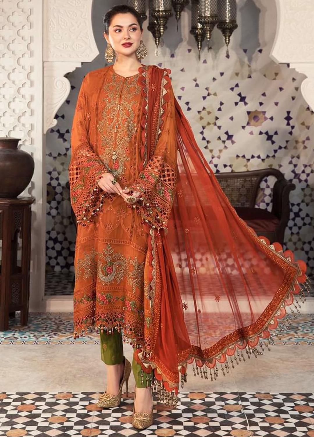 Lawn-3PC Embroidered With Chiffon Embroidered Dupatta-1137