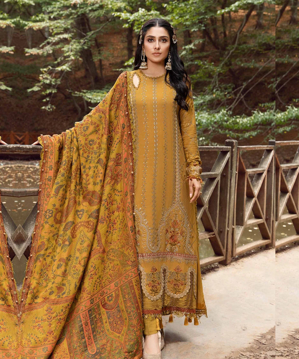 Lawn 3PC Embroidered With Digital Printed Dupatta-1015